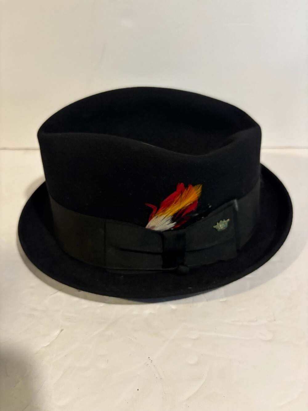 Vintage NOS Dobbs “Daily” Black Fur Felt